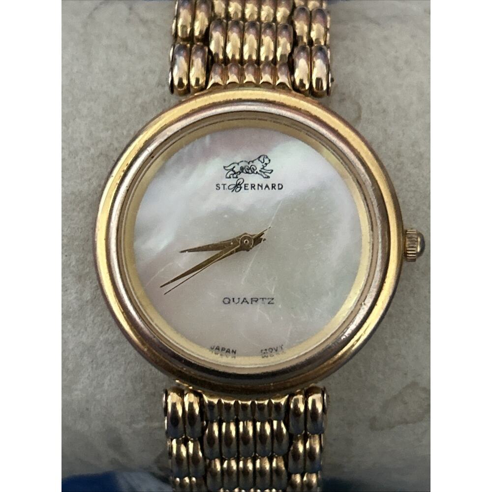 St. Bernard Gold Tone Men’s Quartz Watch